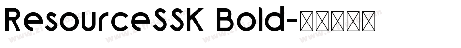 ResourceSSK Bold字体转换